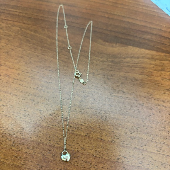 Gorjana 14k Gold Heart Padlock Necklace - Picture 6 of 6